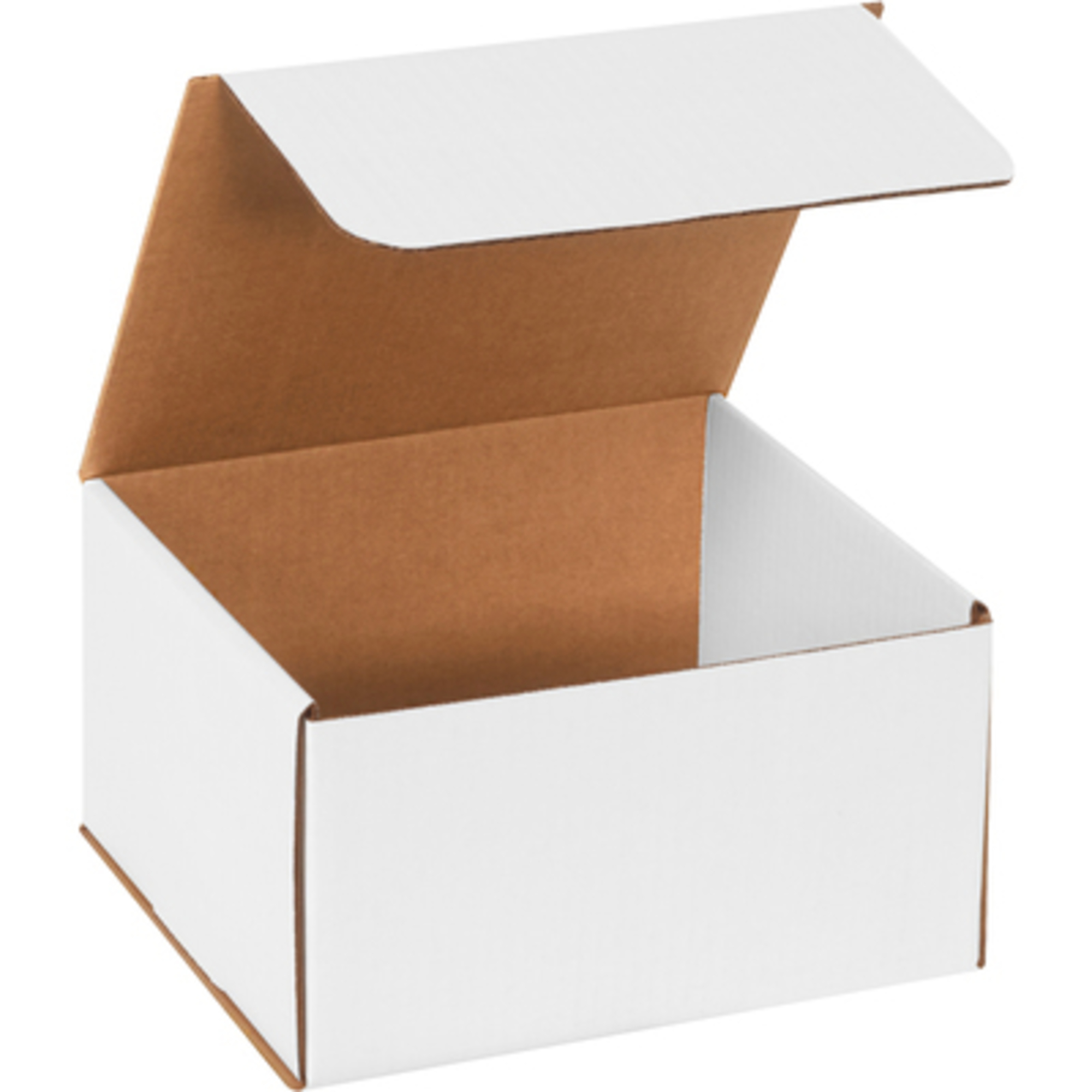 Stock Packaging White Corrugated Boxes — 9in. x 8in. x 5in., 50 Pcs, Model# M985